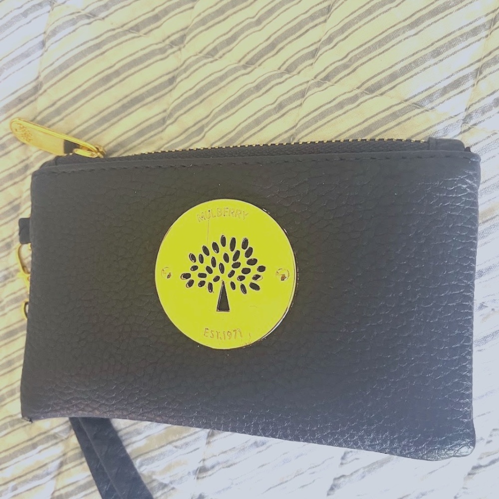 Mulberry Navy and Gold CardHolder Wristlet - Picture 5 of 5